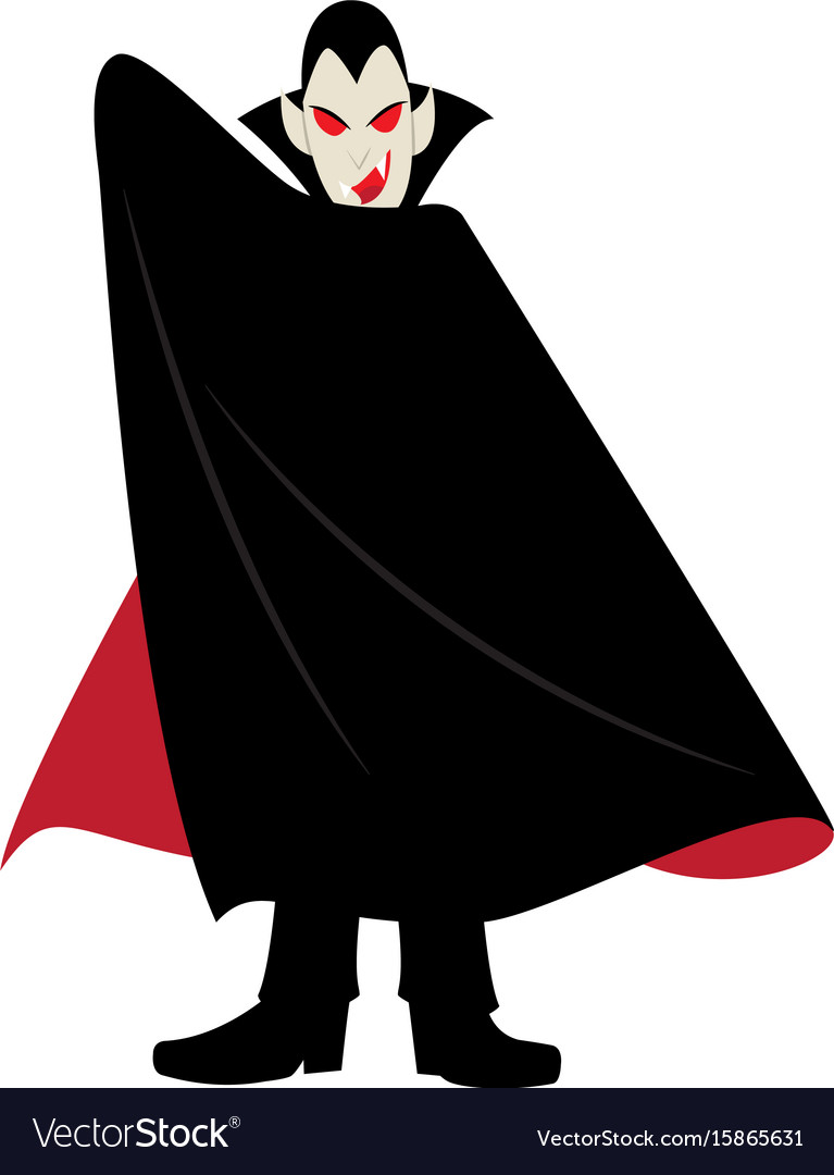 Halloween Vampire Vector Cartoon Character