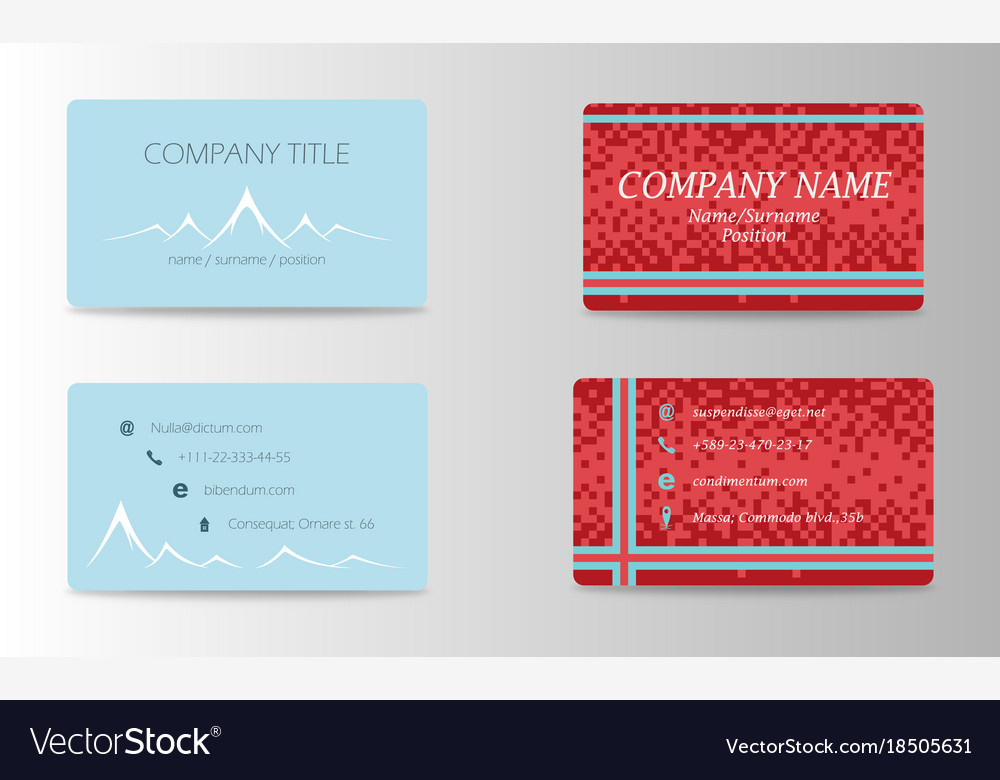 horizontal business cards