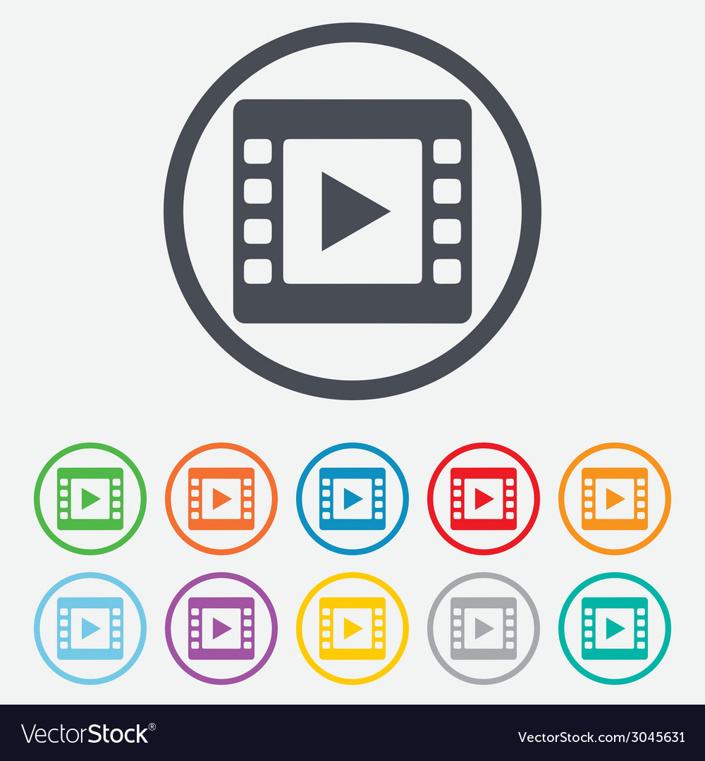 Video sign icon frame symbol