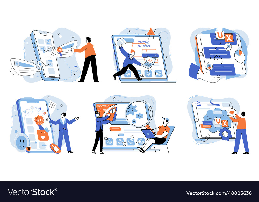 Application testing metaphor vector image Application testing metaphor