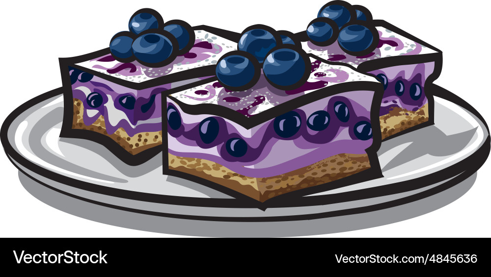 Blueberry Cake Royalty Free Vector Image Vectorstock