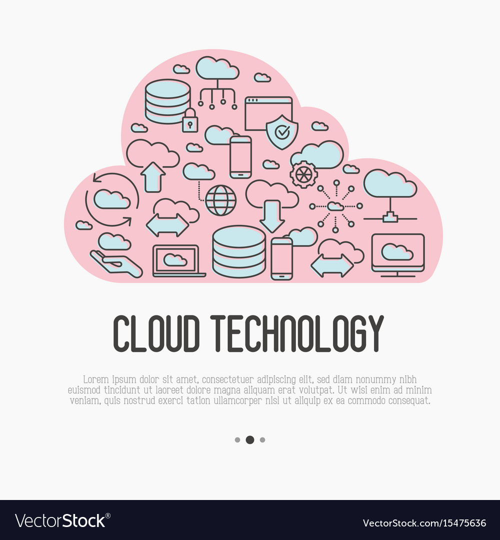 Cloud computing technology concept