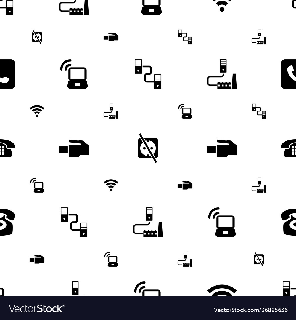 Connect icons pattern seamless white background