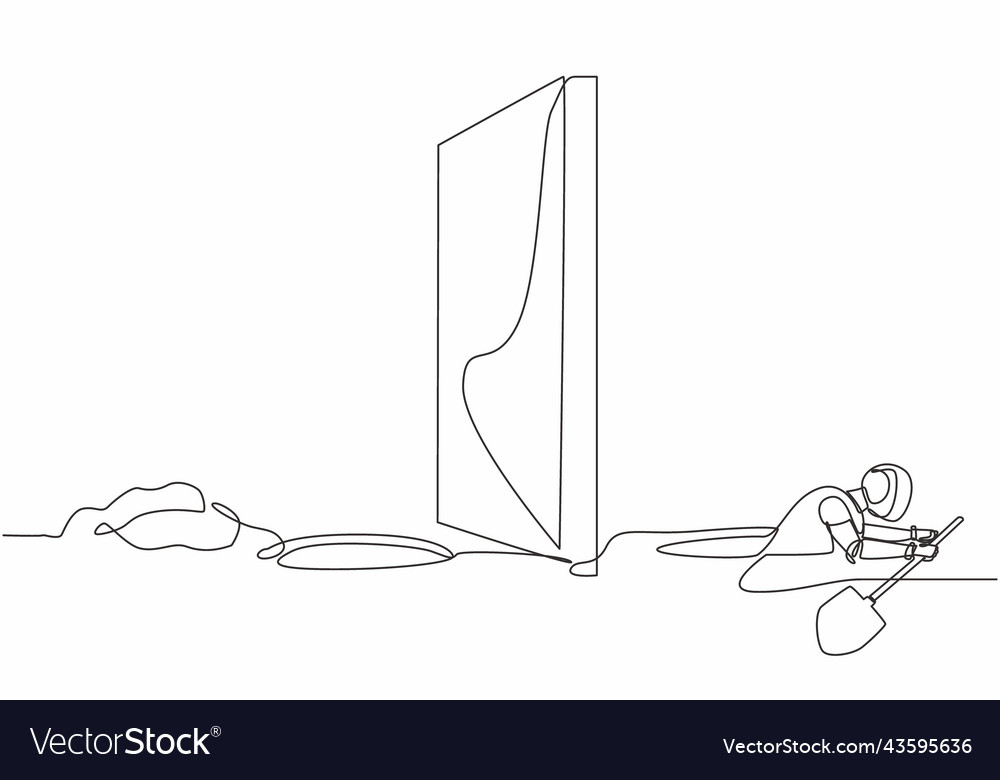 Continuous one line drawing robot digging tunnel