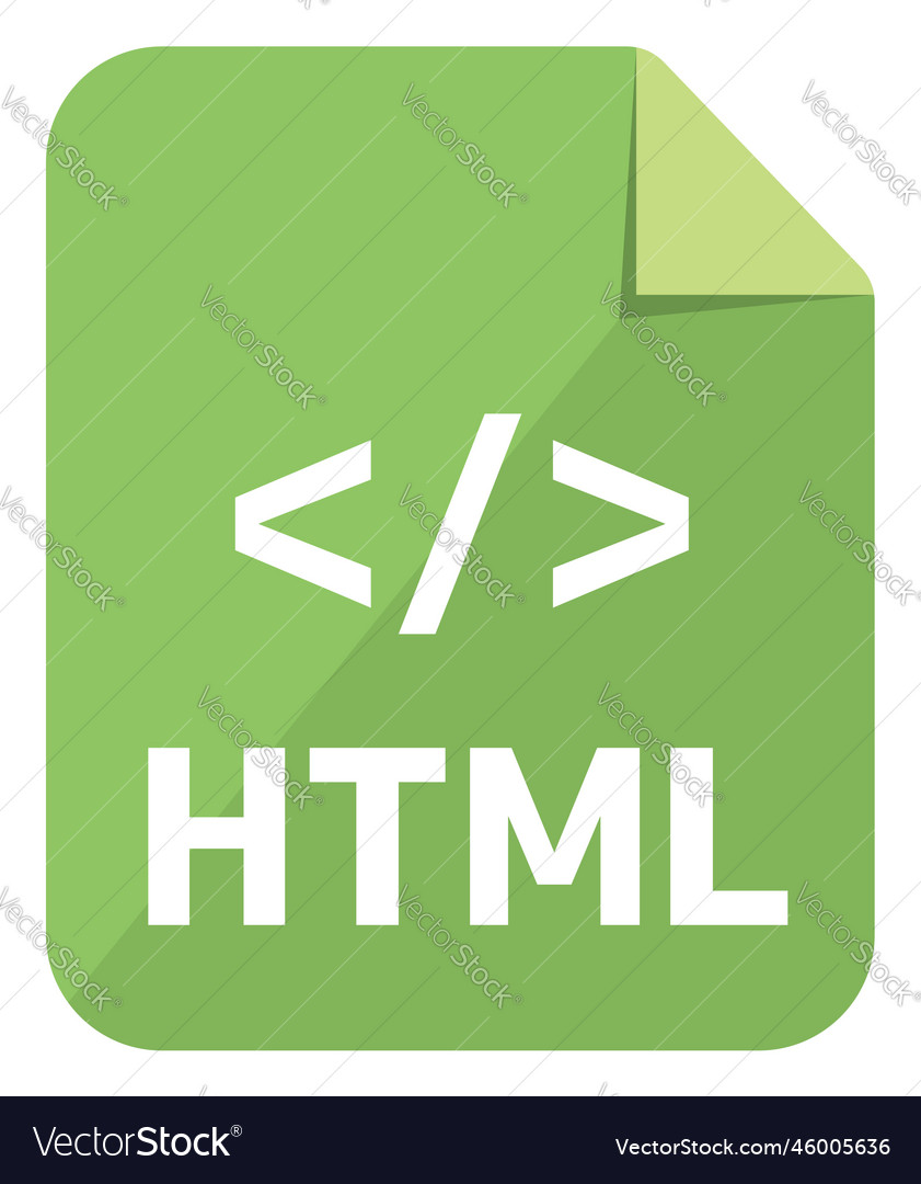 Html icon major programming language color vector image Html icon major programming language color