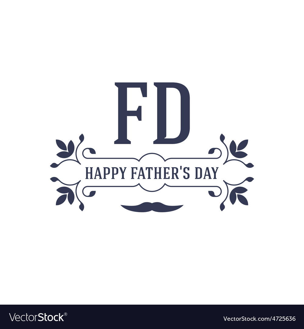 Minimalistic greeting card for fathers day