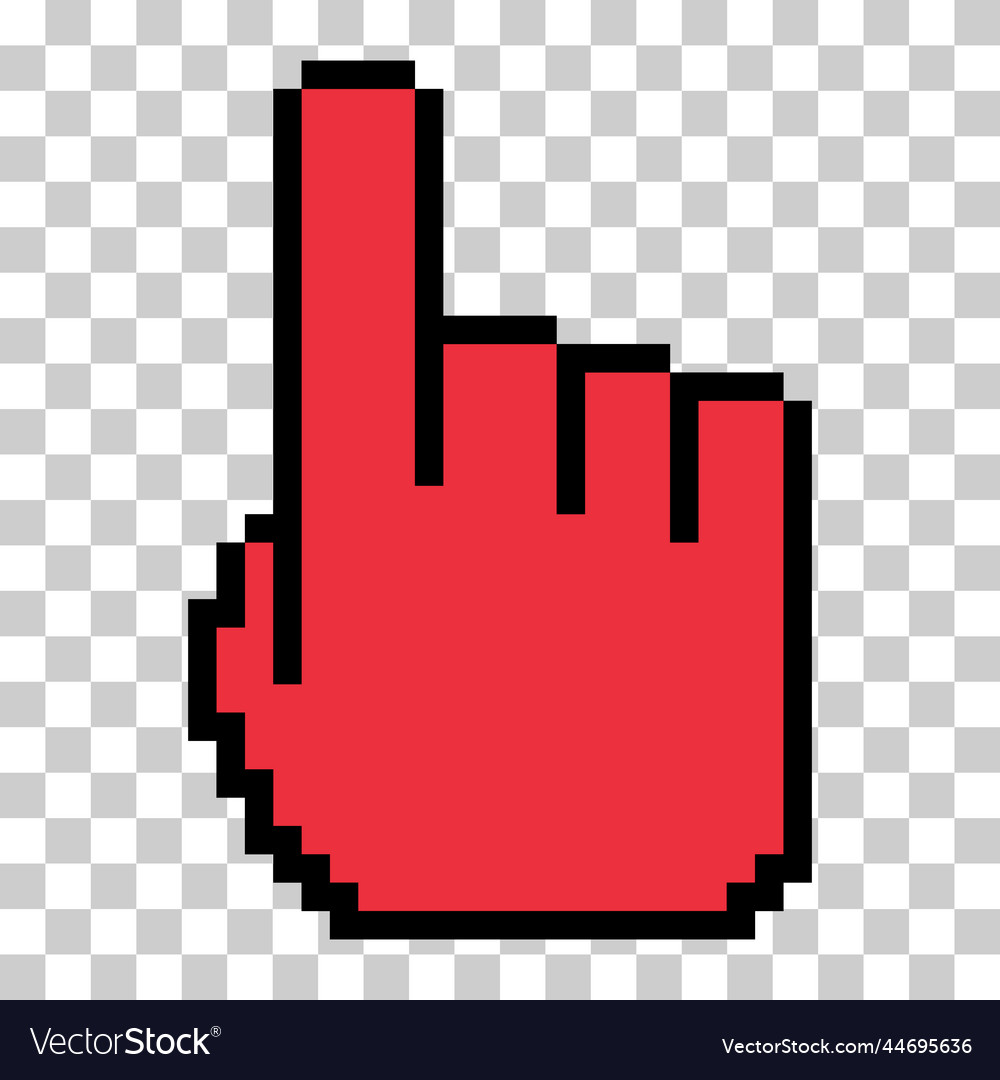 Mouse cursor pixel icon web click symbol computer vector image Mouse cursor pixel icon web click symbol computer