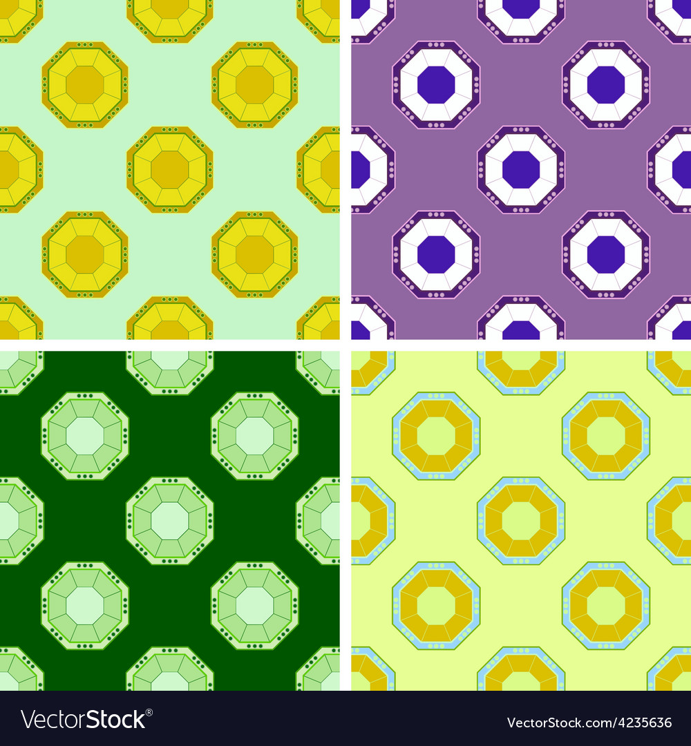 Seamless octagon pattern set