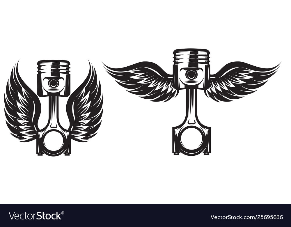 Set monochrome patterns on a motorcycle theme Vector Image