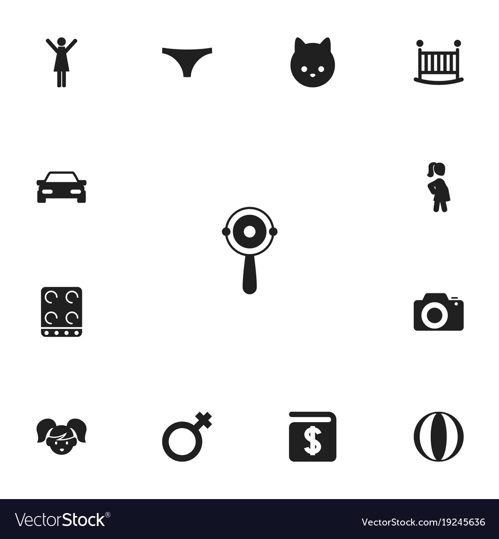 Set of 13 editable relatives icons includes