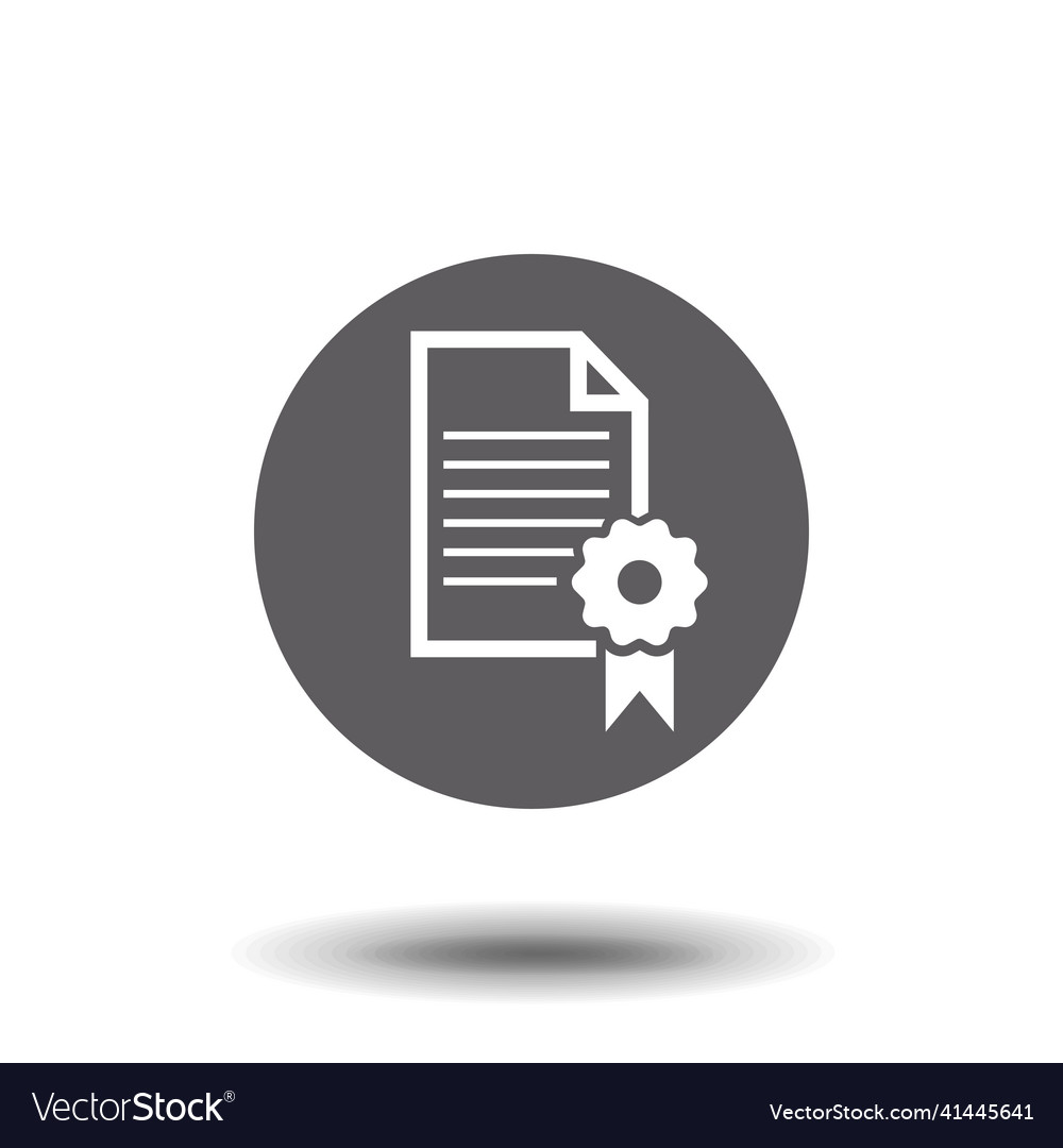 Certificate icon on the white background Vector Image