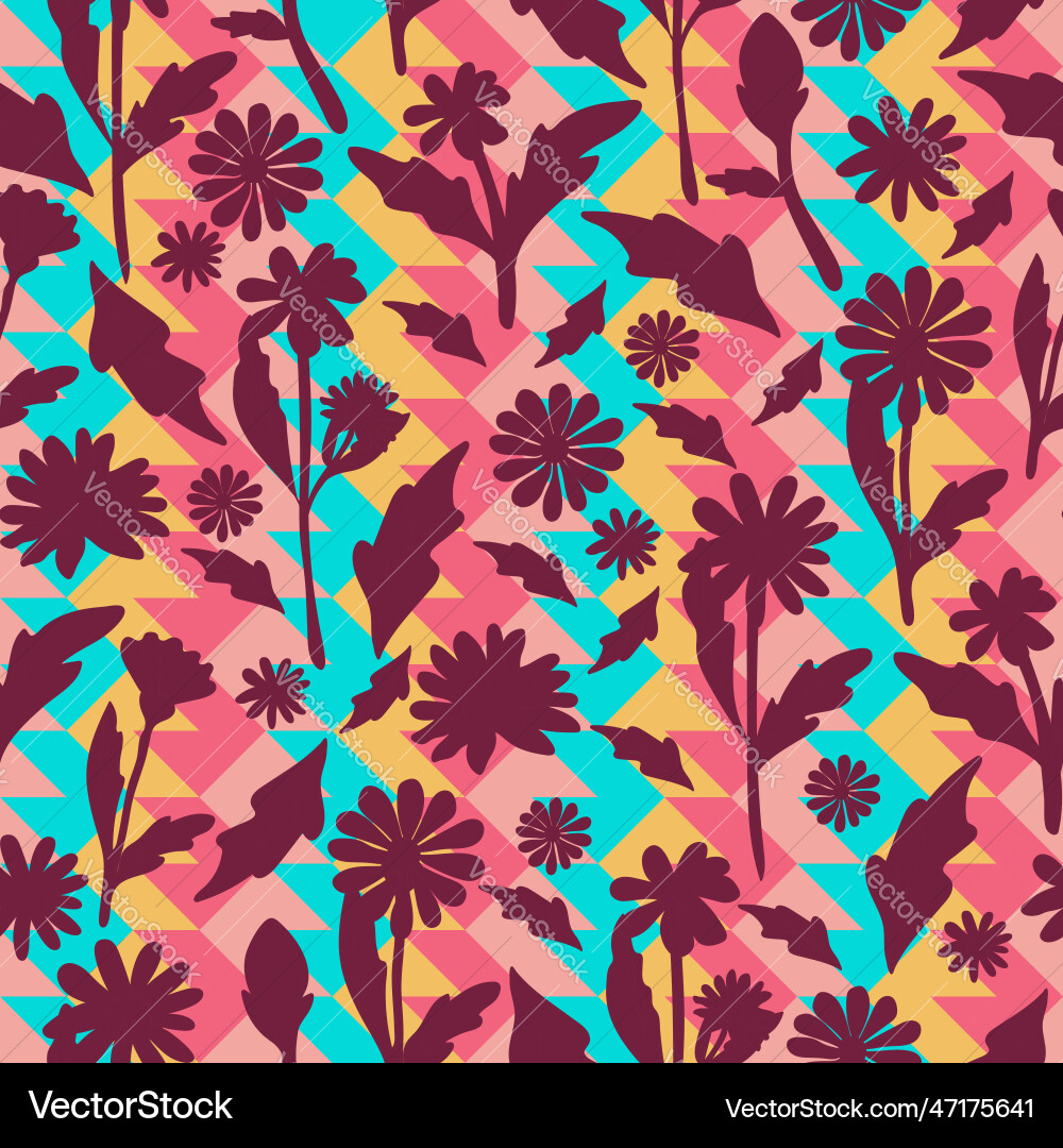 Chamomile daisy flowers seamless pattern Vector Image