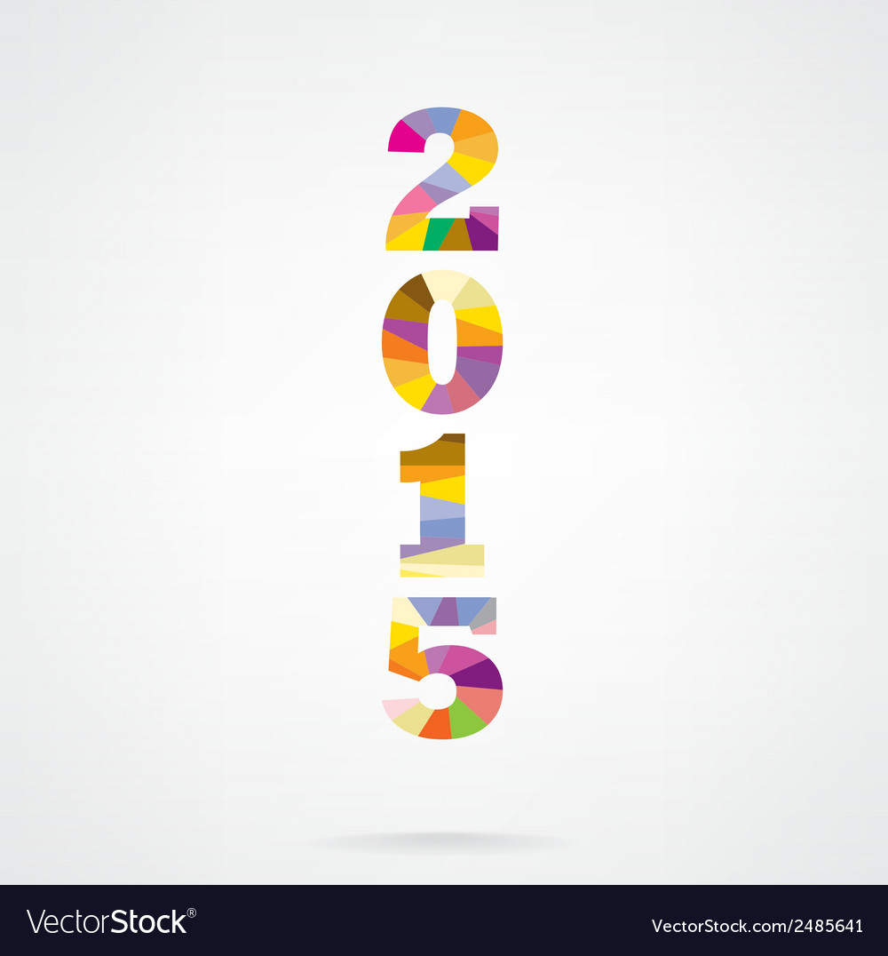 Creative happy new year 2015 text design