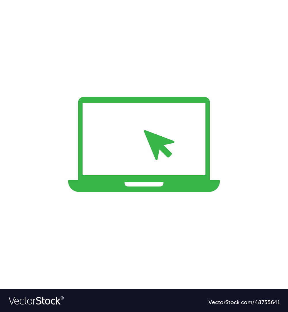 Eps10 laptop with pointer or cursor icon