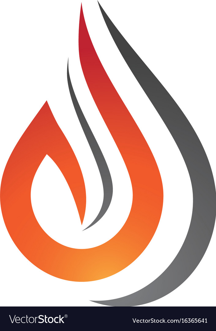 Fire flame logo template icon oil gas and energy