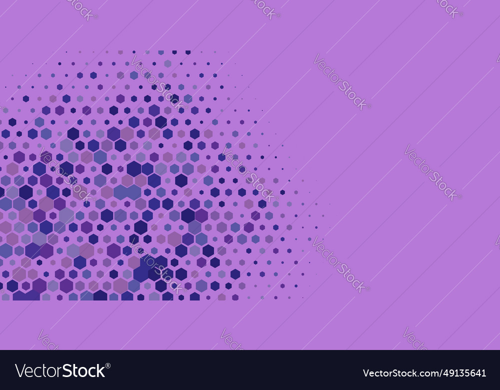 Geometric multi size hexagon with color