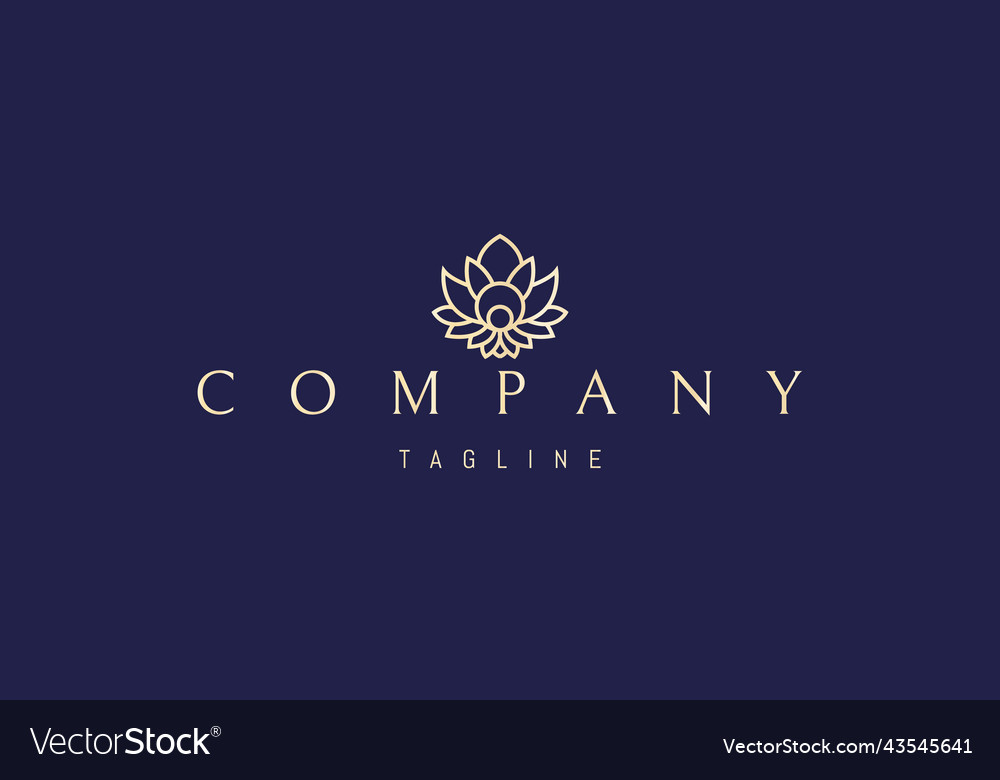 Golden logo on which an abstract image Royalty Free Vector