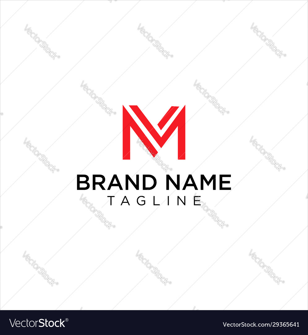 Letter m logo icon design template Royalty Free Vector Image