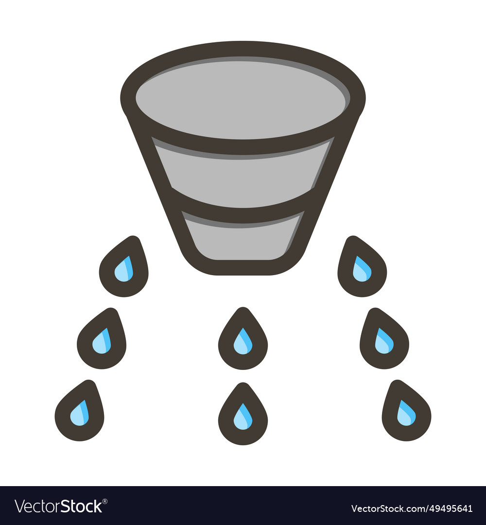 Rain sensor thick line filled colors icon