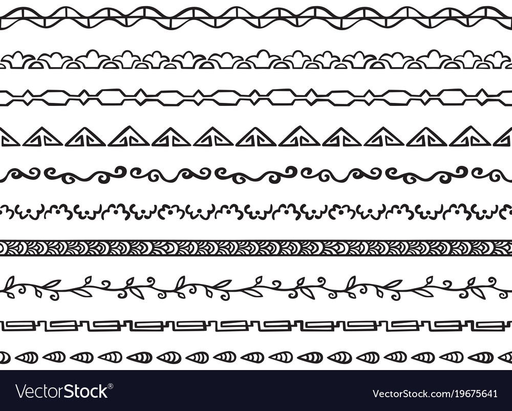 Seamless borders Royalty Free Vector Image - VectorStock