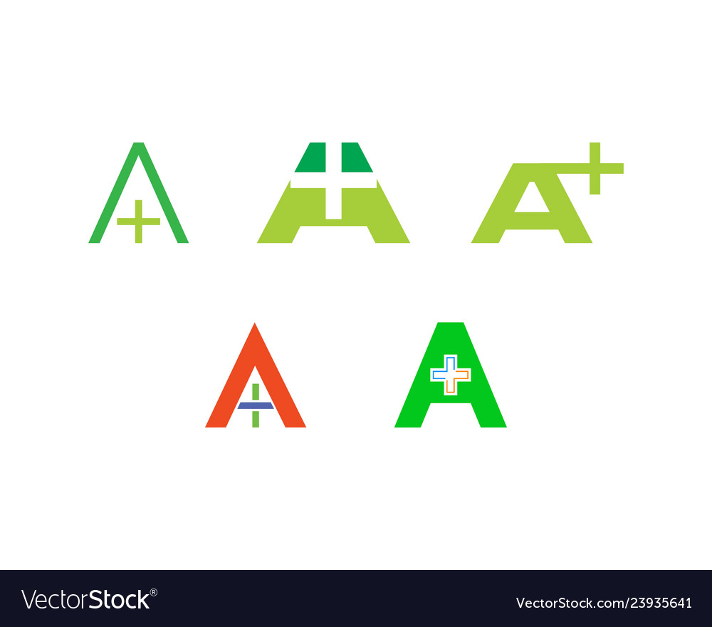 Satz von Anfangsbuchstaben ein Kreuz plus medizinisches Logo