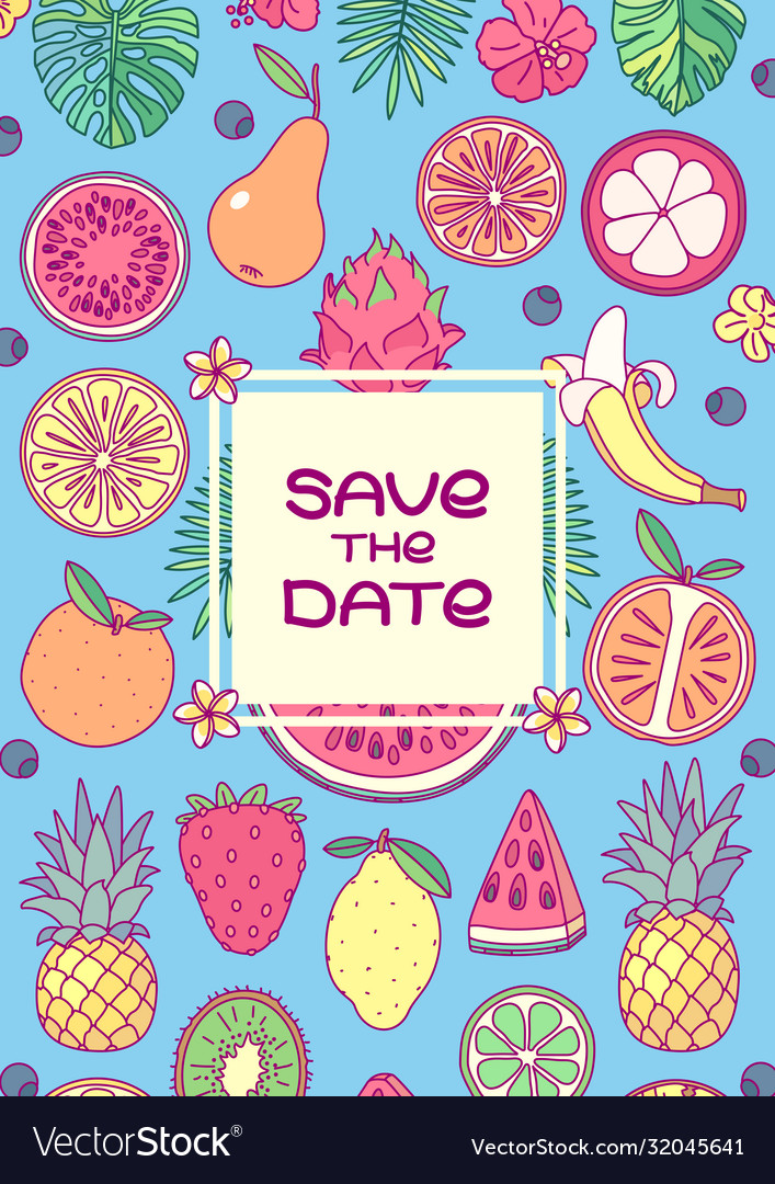 Tropical Save the Date Card