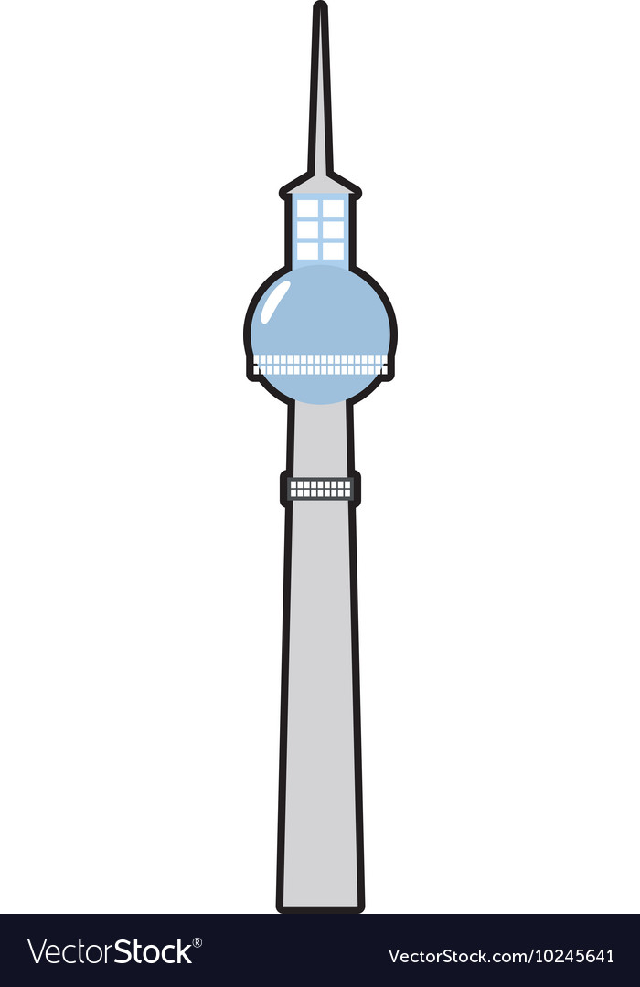 Tv tower germany europe icon Royalty Free Vector Image