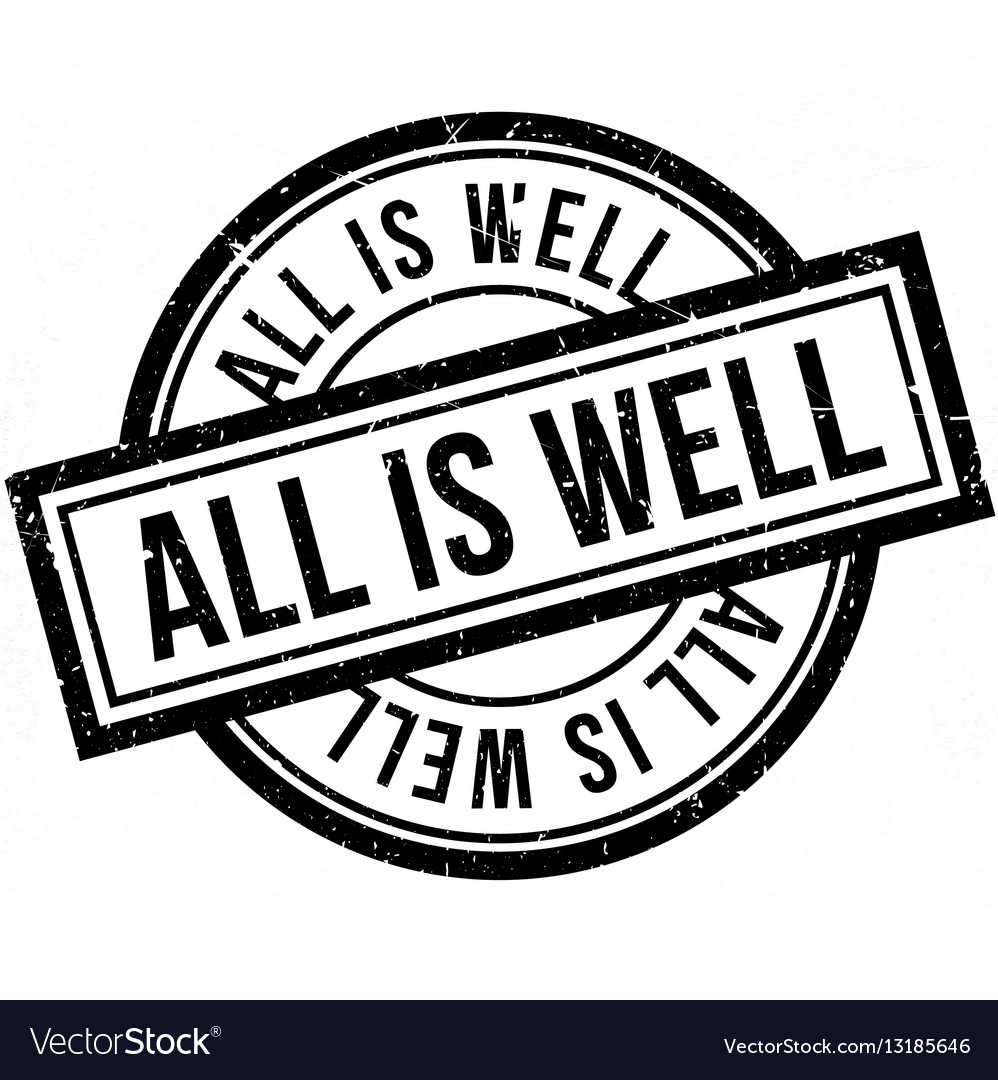 All is well rubber stamp Royalty Free Vector Image