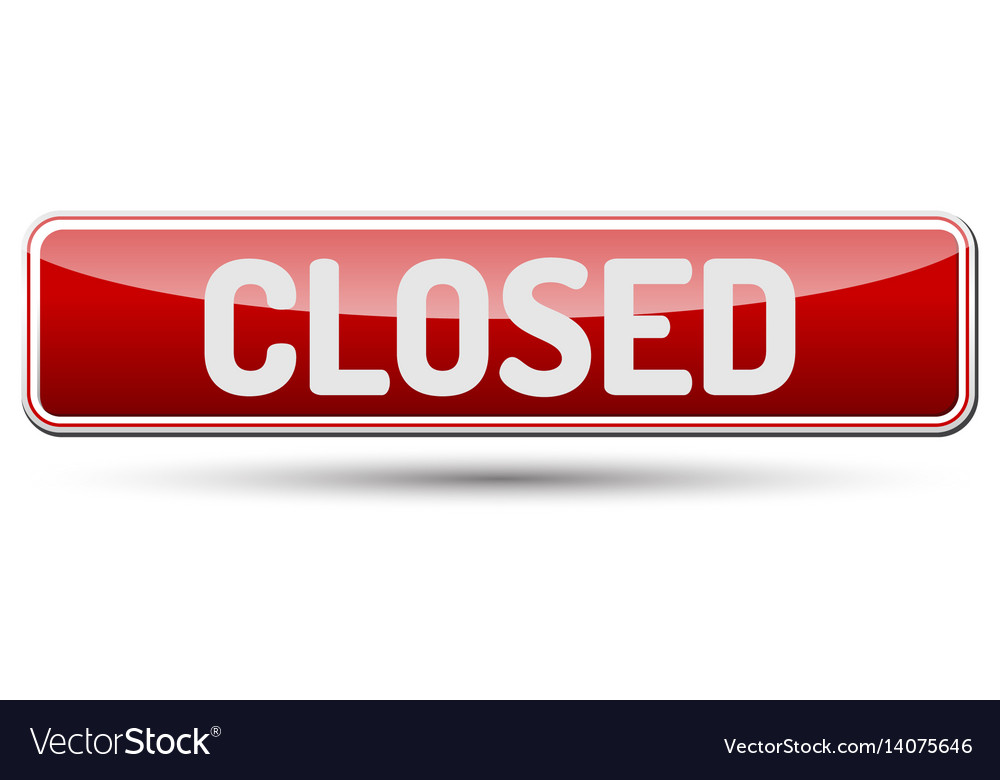 Closed - abstract beautiful button with text
