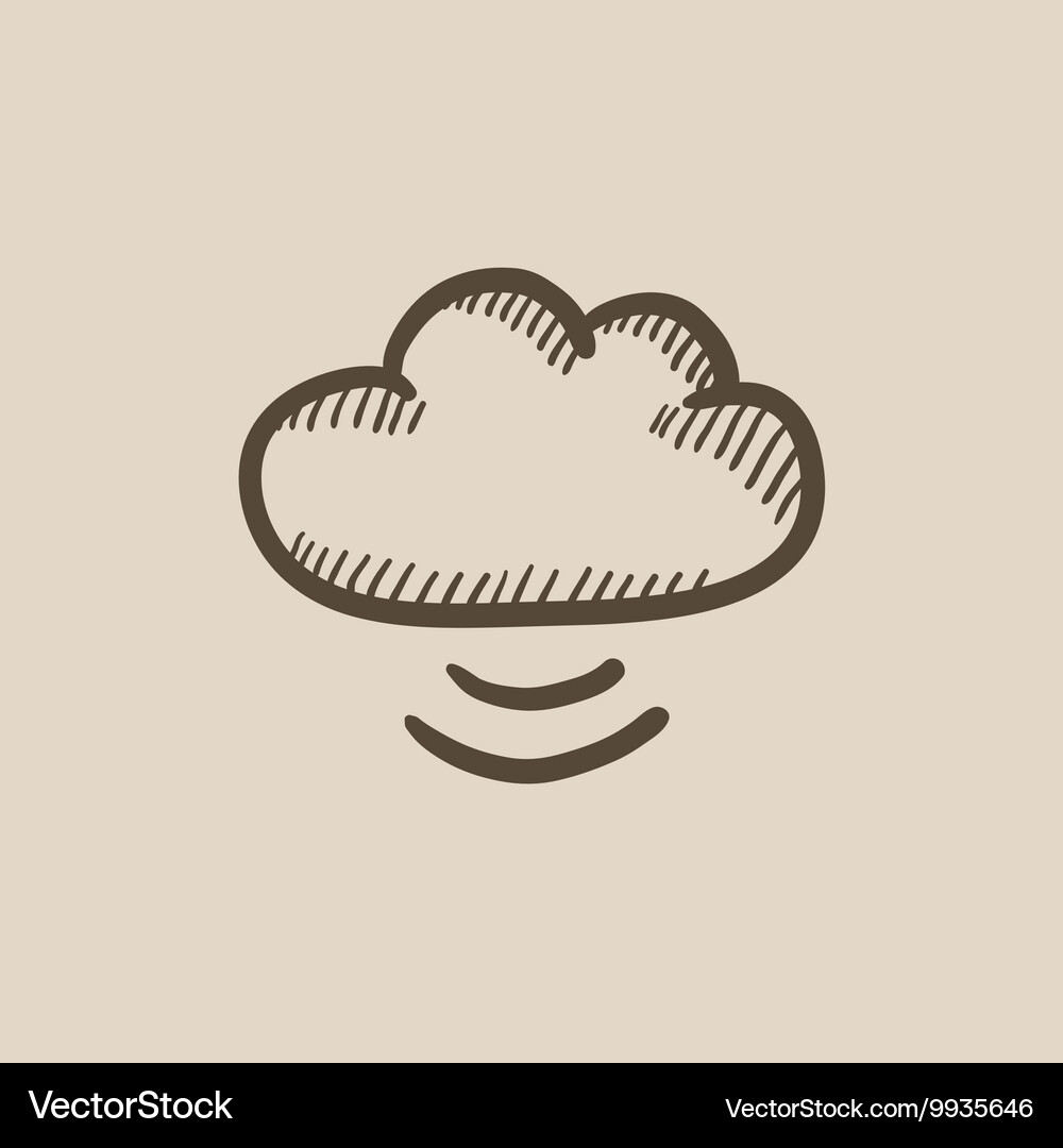 Cloud computing sketch icon Royalty Free Vector Image