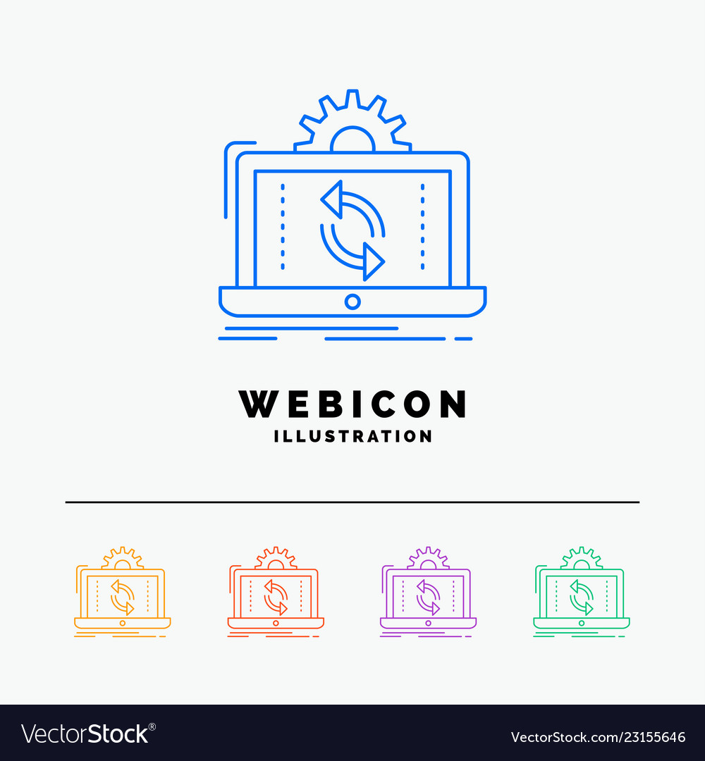 Data processing analysis reporting sync 5 color vector image Data processing analysis reporting sync 5 color