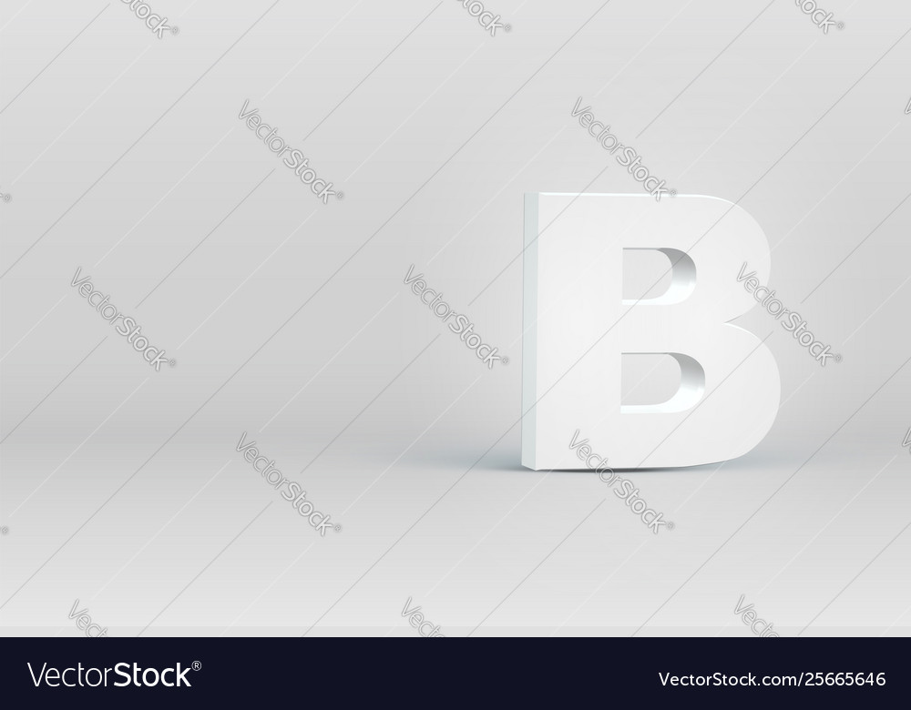 High detailed 3d font character