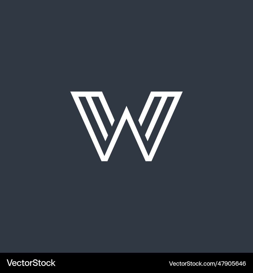 Letter w logo design idea with modern concept Vector Image