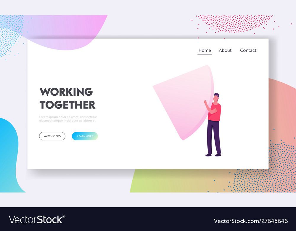 Marketing data analysis presentation website Vector Image Marketing data analysis presentation website