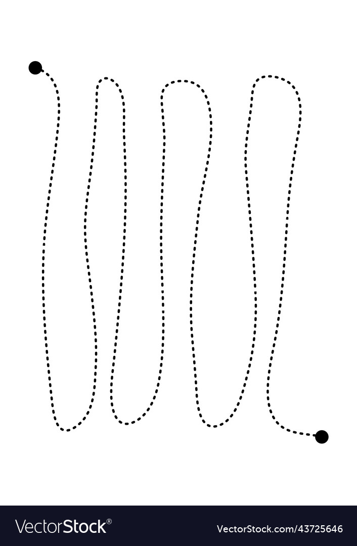 Prewriting tracing lines and curve shapes element vector image Prewriting tracing lines and curve shapes element