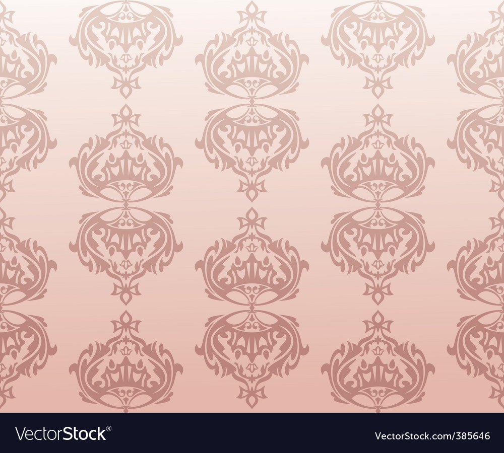 Retro damask wallpaper