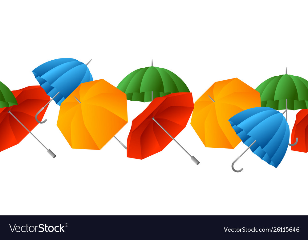 Seamless pattern with color umbrella