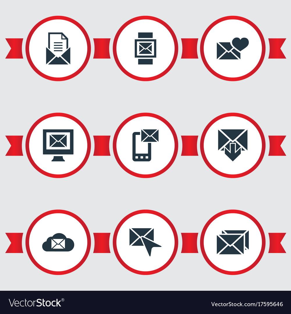 Set of simple message icons