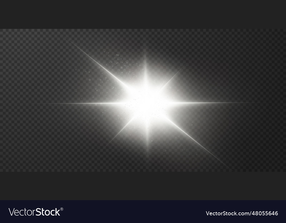 Shining stars isolated on a transparent white Vector Image