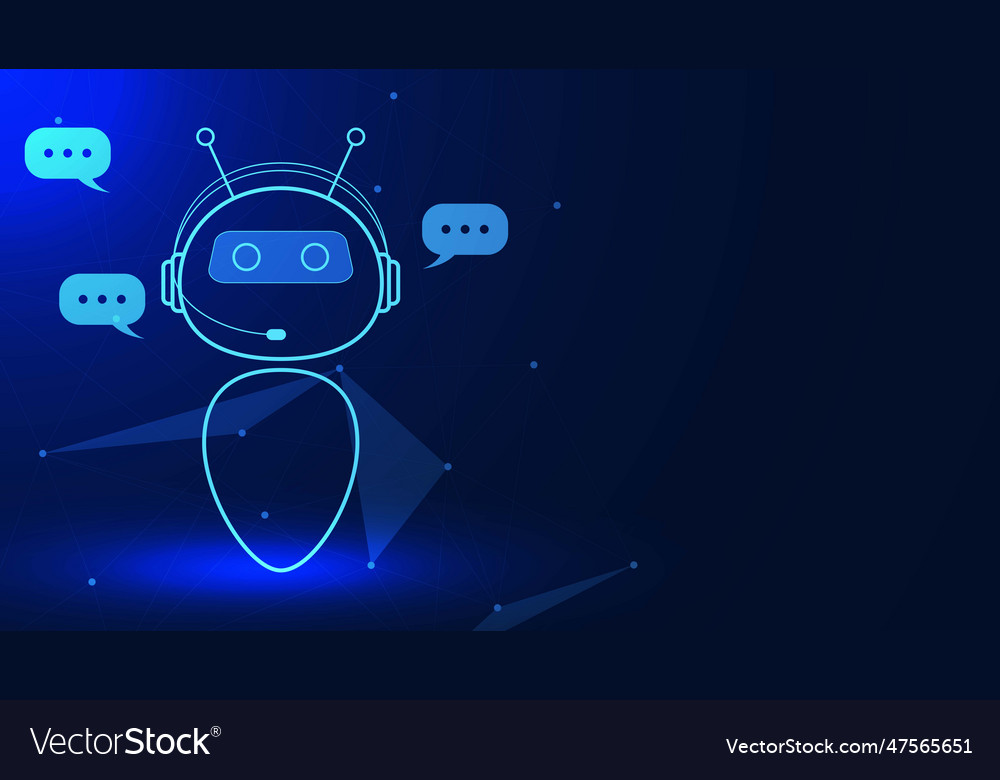 Chatbot Chat With Artificial Intelligence Ai Vector Image 4229