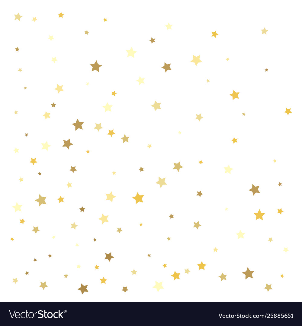 Gold stars confetti celebration Royalty Free Vector Image