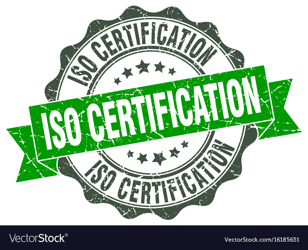 Iso certification stamp sign seal