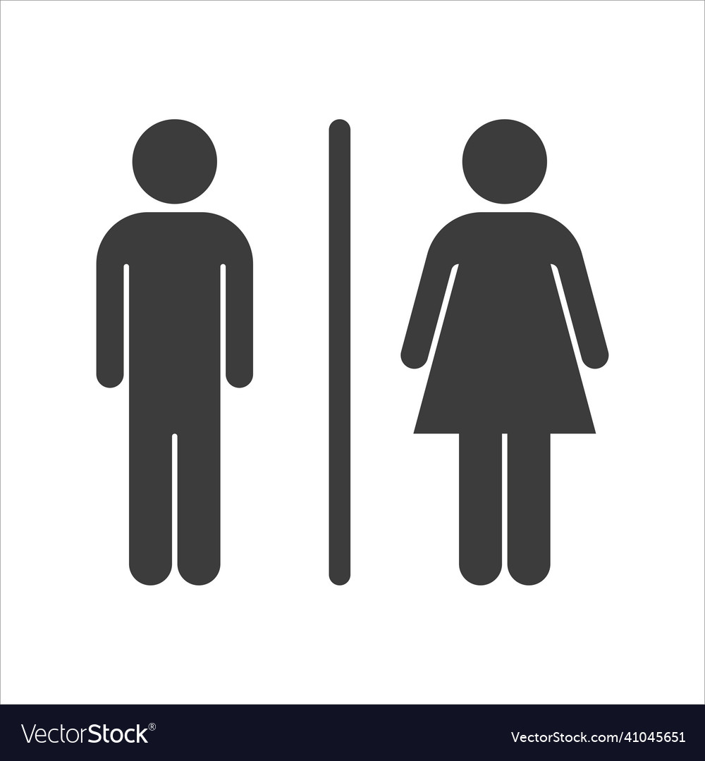 Man and woman icon restroom symbol Royalty Free Vector Image