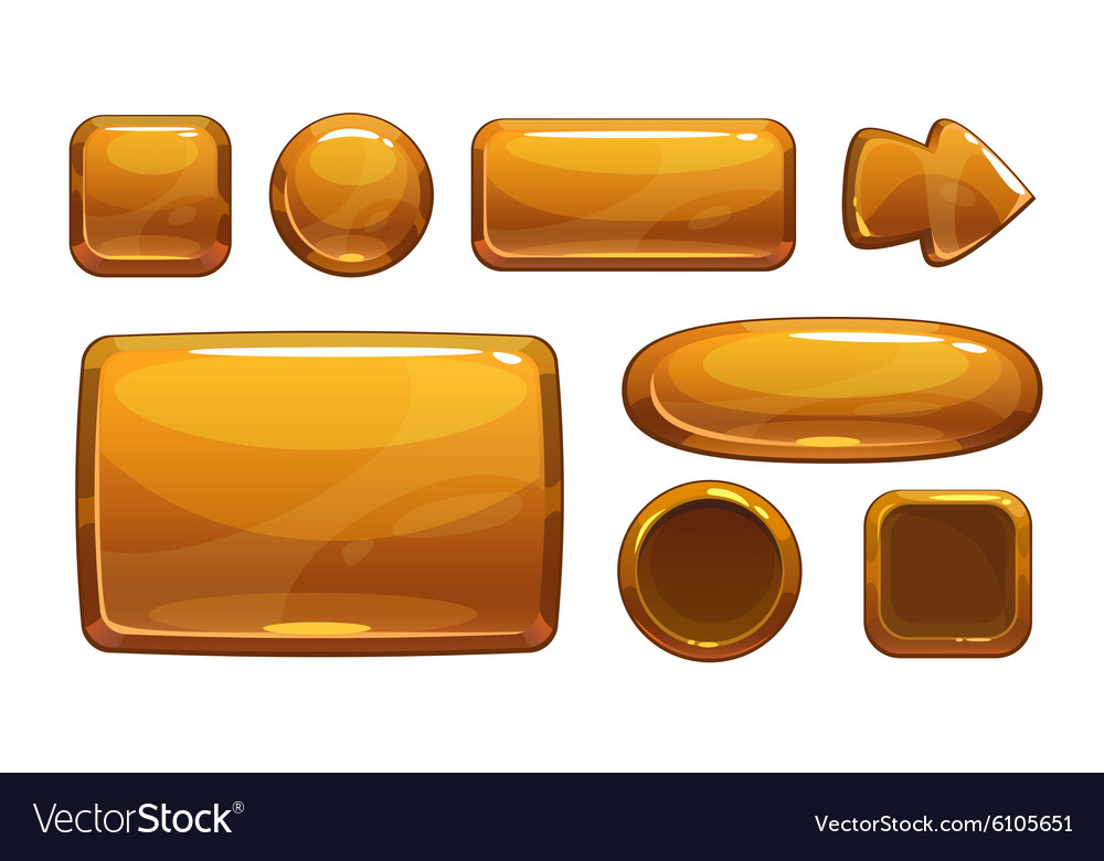 Metallic Bronze UI Elements