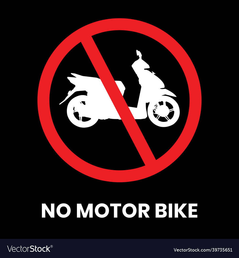 No entry motor bikes traffic sign sticker