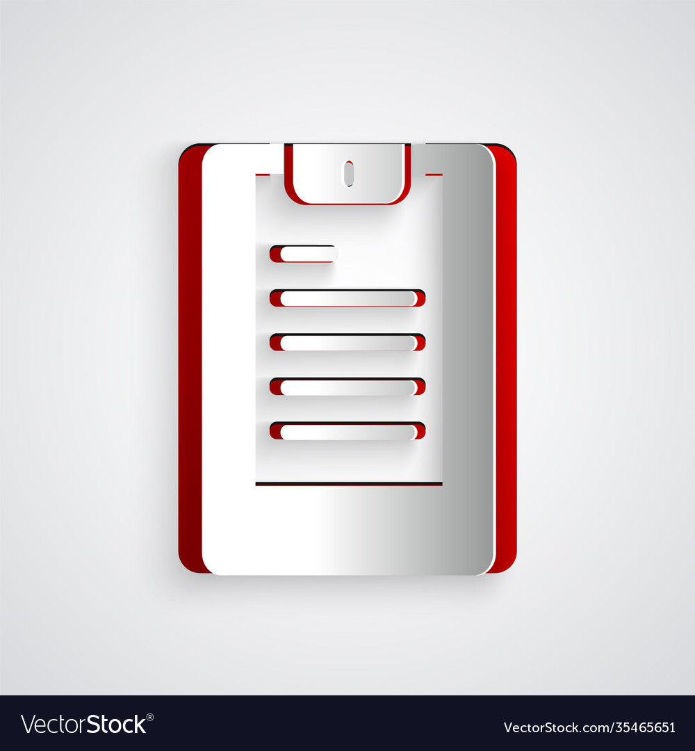 Paper cut server data report icon isolated vector image Paper cut server data report icon isolated