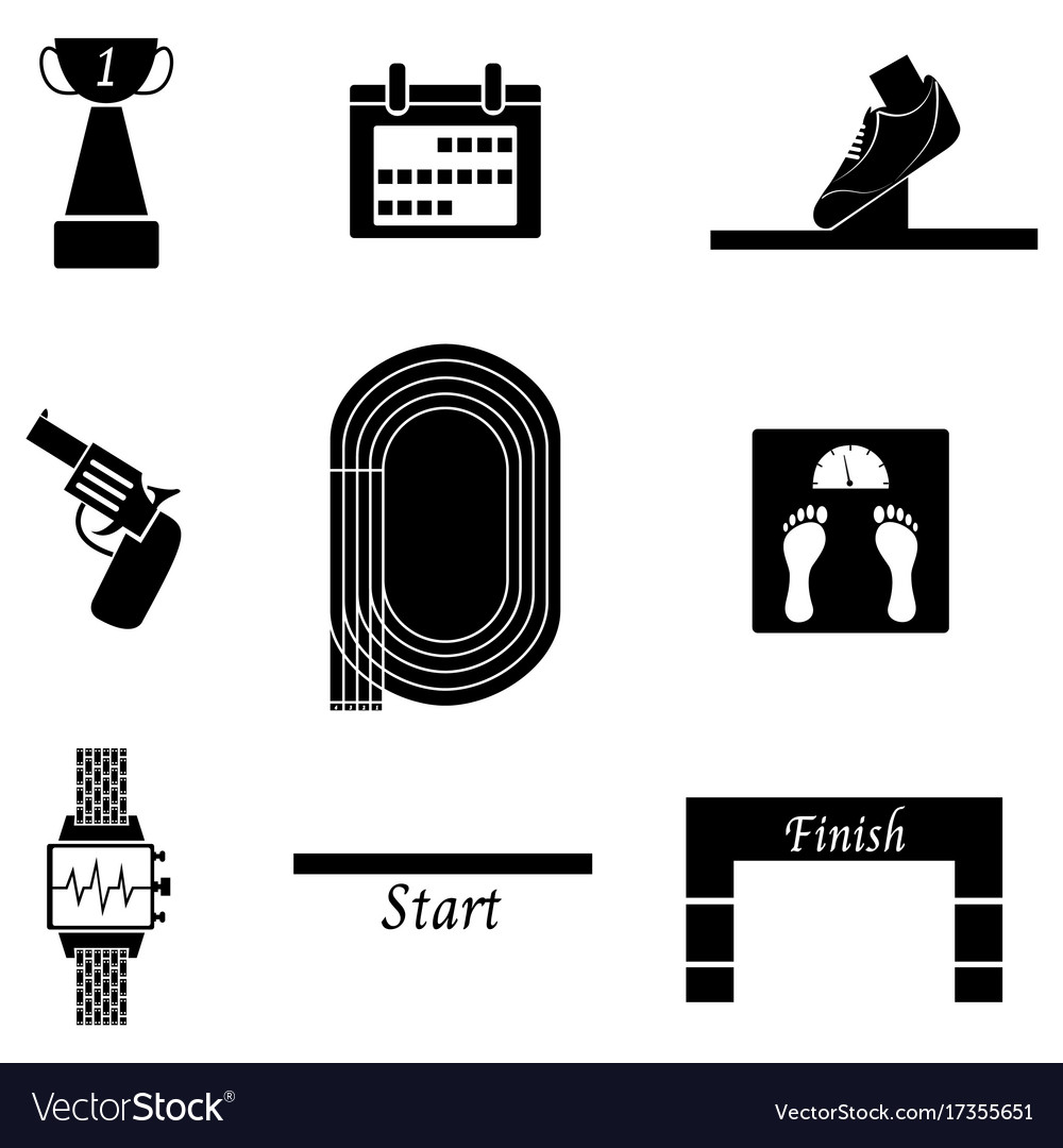 Running icon set