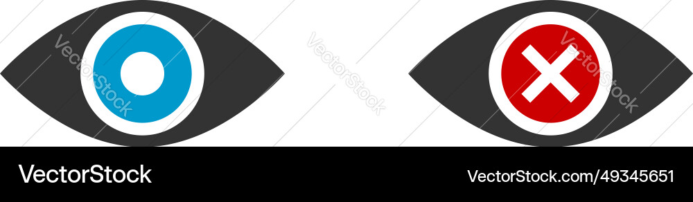 Show password icon eye symbol vision hide from Vector Image
