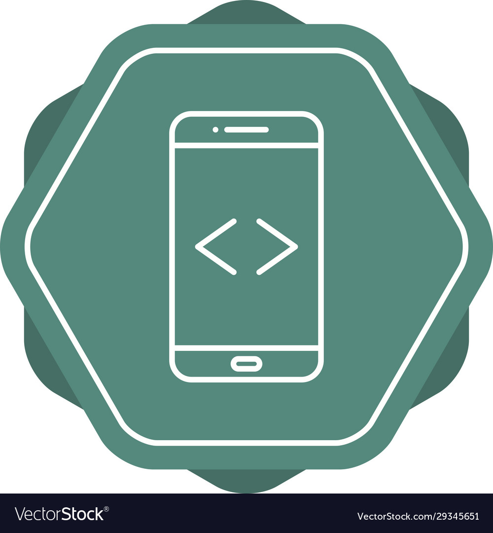 Unique code line icon