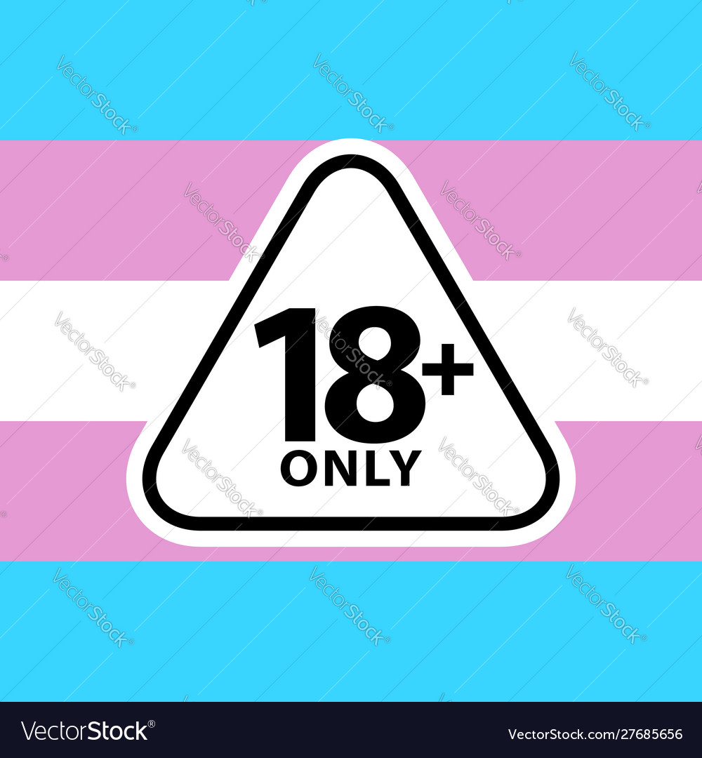 18 plus only sign warning symbol logo